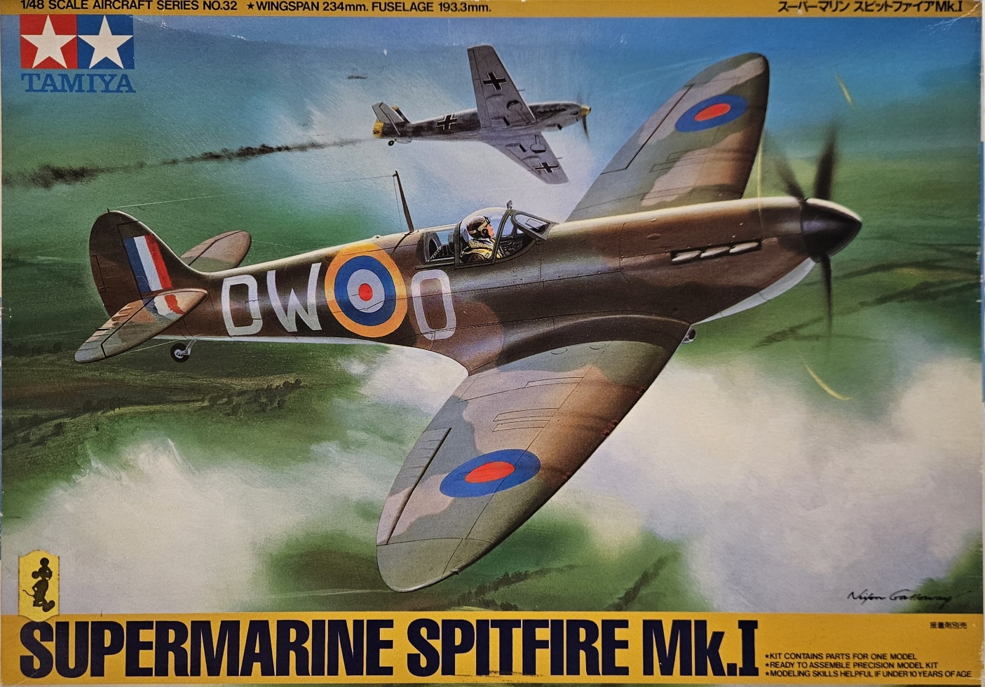 4 Tamiya 61032 Supermarine Spitfire Mk.I 1/48