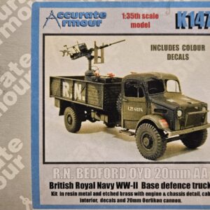 Accurate Armour K147 R.N. Bedford OYD 20mm AA Oerlikon Cannon 1/35