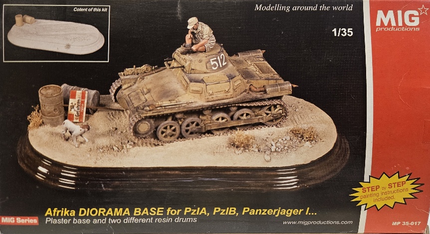MIG MP 35-017 Afrika Diorama Base for PzIA, PzIB Panzerjager I 1/35