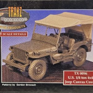 Trakz TX 0096 U.S. 1/4 ton 4X4 Jeep Canvas Cover 1/35