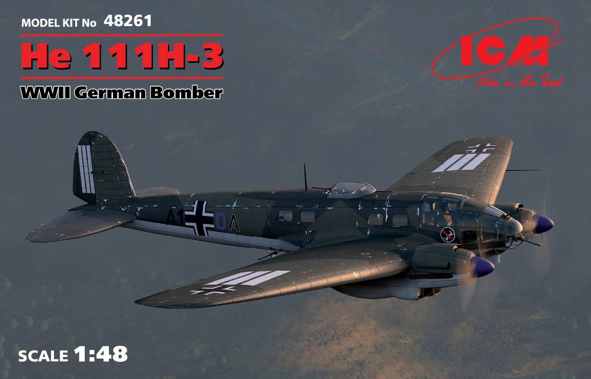 ICM 48261 He 111H-3 WWII German Bomber 1/48