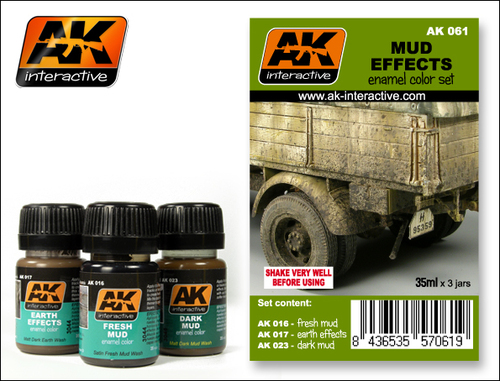 AK Interactive AK061 Mud Effects 35ml X 3
