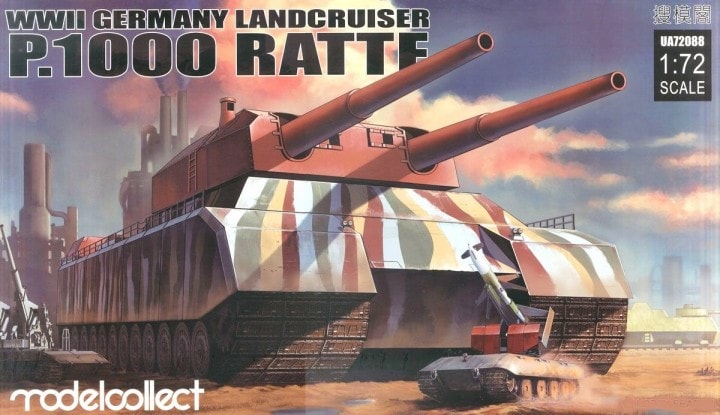 Modelcollect UA72088 WWII Germany Landcruiser P.1000 RATTE 1/72