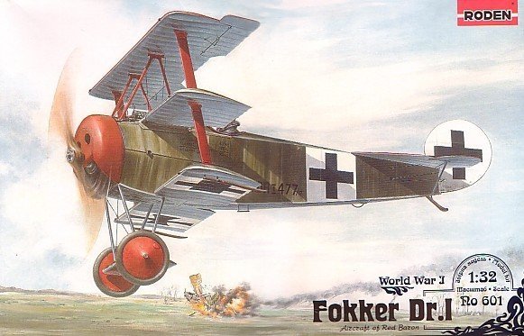 Roden no. 601 Fokker Dr.I World War I 1/32