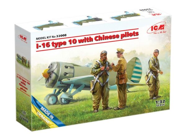 ICM 32008 I-16 type 10 with Chinese Pilots 1/32 - Afbeelding 2