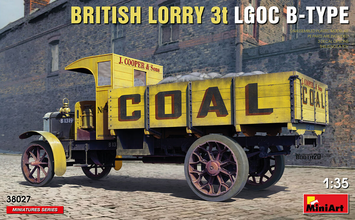 5 MiniArt 38027 British Lorry 3t LGOC B-Type 1/35 OPRUIMING