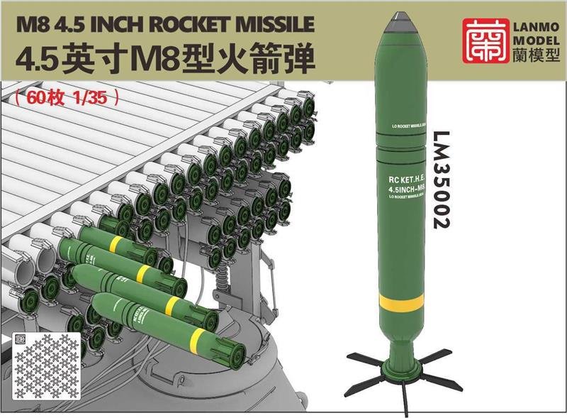 Lanmo Model LM35002 M8 4,5 Inch Rocket Missile 1/35