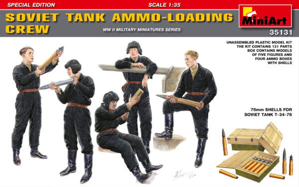 MiniArt 35131 Soviet Tank Ammo-Loading Crew & 76mm Shells for T34-76 1/35