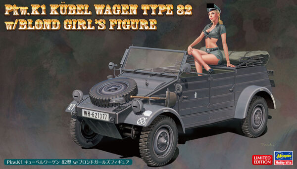 Hasegawa 52253 Pkw.K1 Kübelwagen Type 82 w/Blond Girl's Figure 1/24