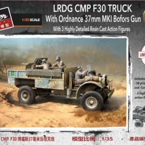 05 Thunder Model 35311 LRDG CMP F30 Truck with Ordnance 37mm MKI Bofors Gun w/3D printed parts & figures 1/35