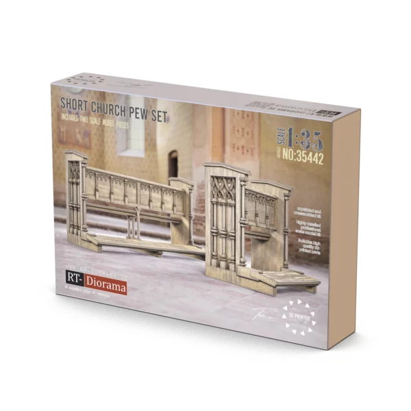 RT-Diorama 35442 Short Church Pew Set 1/35