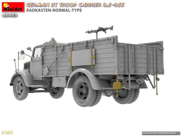 05 MiniArt 35453 German 3T Troop Carrier 3,6-36S Radkasten-Normal-Type 1/35 - Afbeelding 2