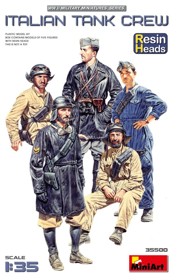 MiniArt 35500 Italian Tank Crew (Resin Heads) 1/35
