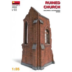 MiniArt 35533 Ruined Church incl. Unicornmodels Stained Glass set 1/35