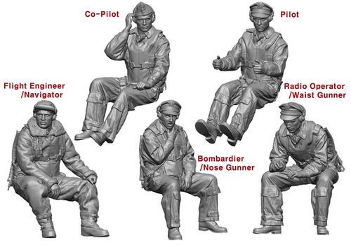 Legend Productions LF7214 B-25 Early Crew Set 5 fig. 1/72