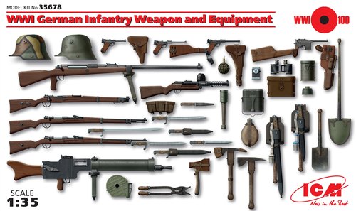ICM 35678 WWI German Infantry Weapon and Equipment 1/35