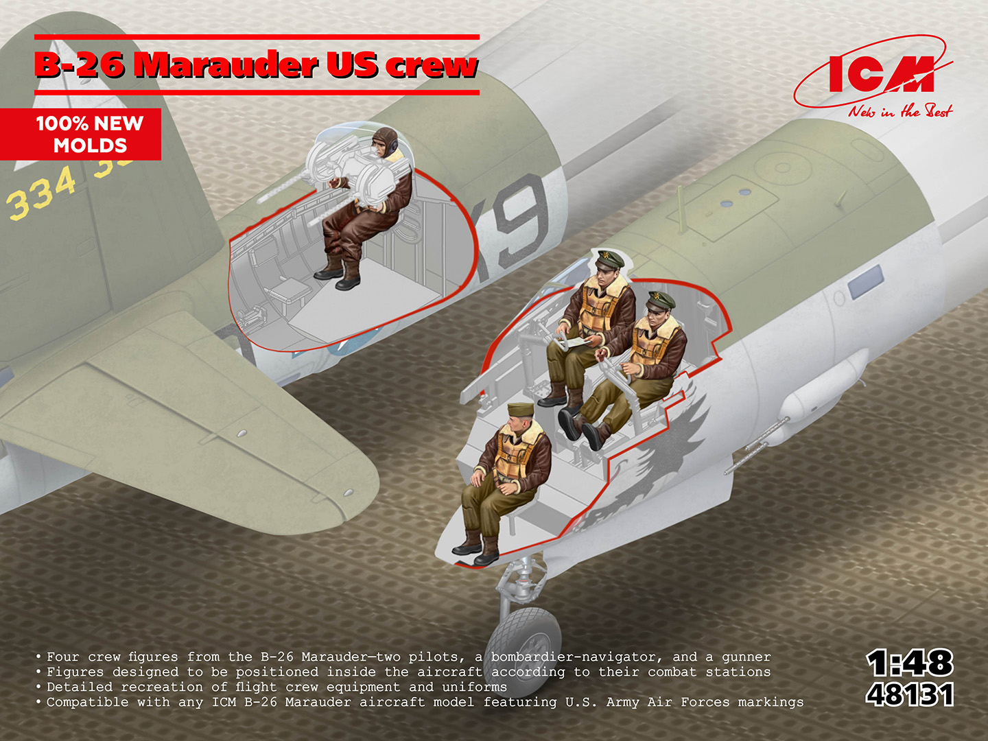 ICM 48131 B-26 Marauder US Crew 1/48
