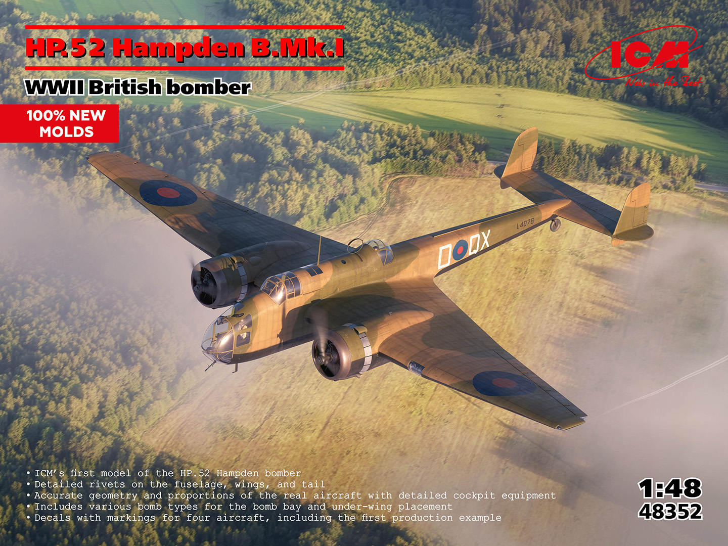 02 ICM 48352 HP. 52 Hampden B. Mk.I 1/48