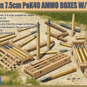 Gecko Models 16GM0014 German 7.5cm PaK40 Ammo Boxes w/Shells Set 1/16