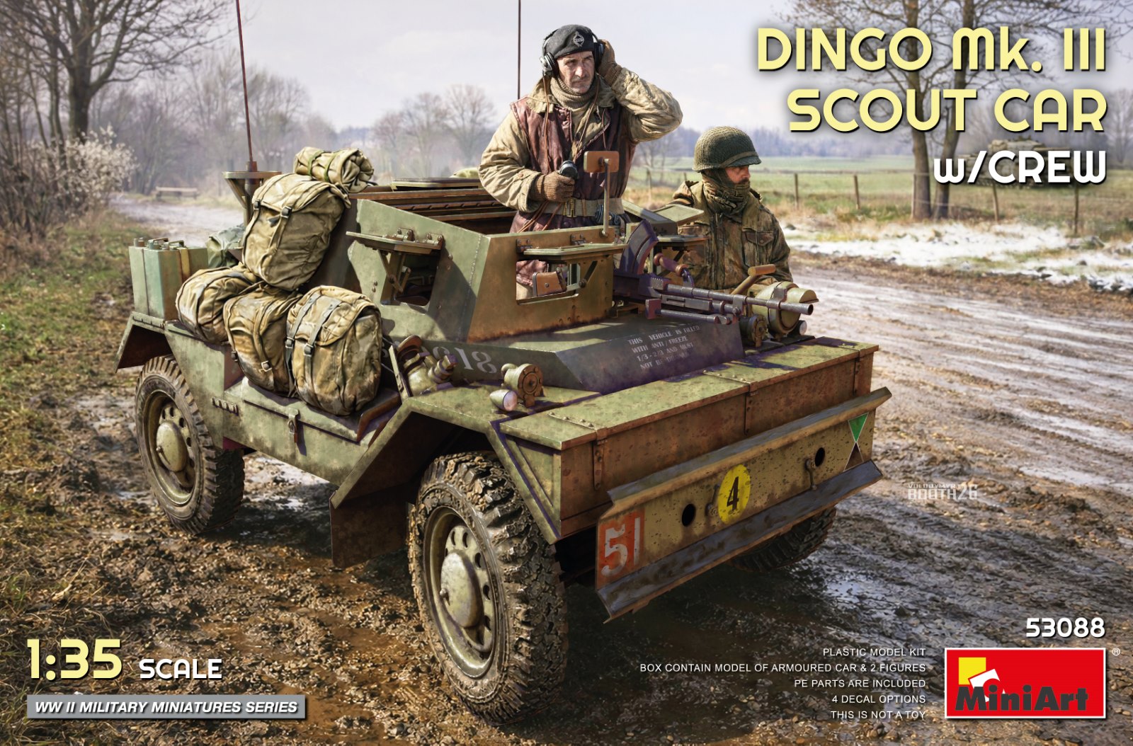 04 MiniArt 53088 Dingo Mk.III Scout Car w/ Crew Netherlands Arnhem 1/35