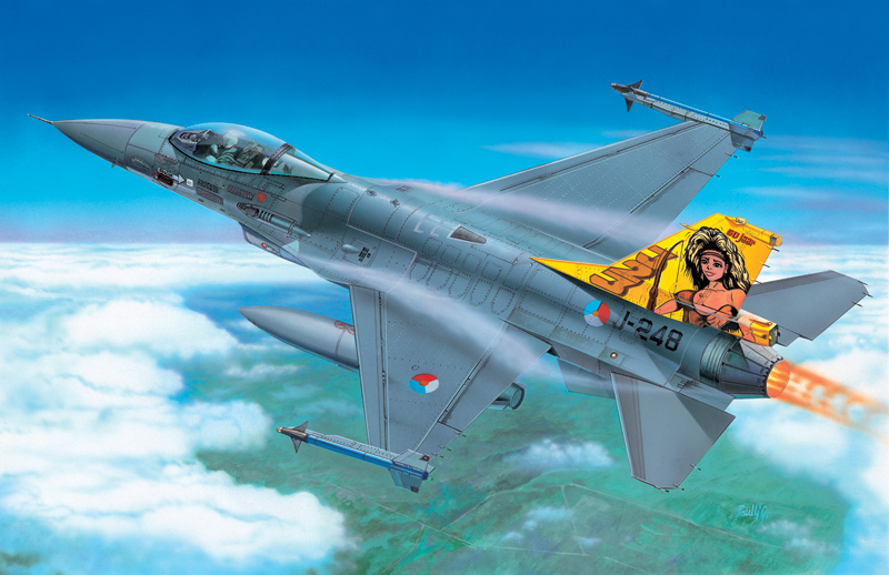 Italeri 1271 F-16 Fighting Falcon met NL Decals 1/72