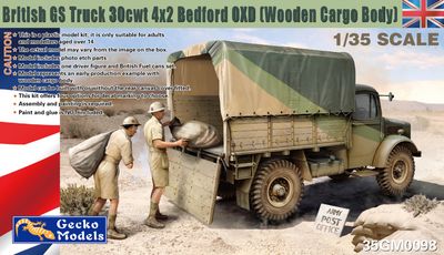 Gecko Models 35GM0098 British GS Truck 30cwt 4X2 Bedford OXD (Wooden Cargo Body) 1/35
