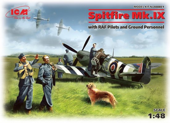 ICM 48801 Spitfire Mk. IX with RAF Pilots and Ground Personnel 1/48