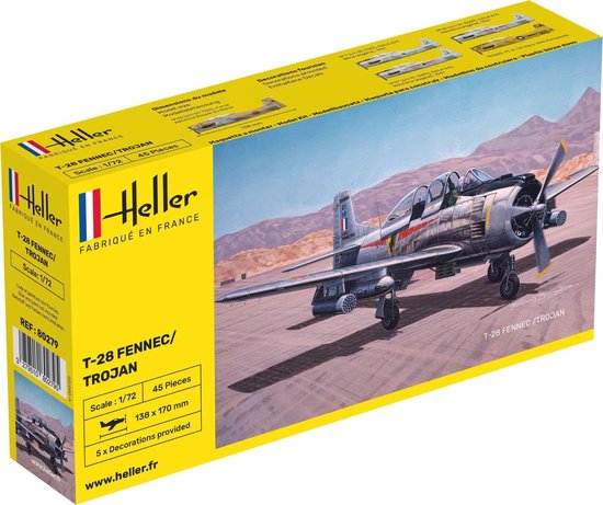 Heller 56279 T-28 Fennec / Trojan Set incl verf, lijm , penseel. 1/72
