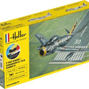 Heller 56277 F-86F Sabre / Canadair CL-13 B Sabre VI Set incl verf, lijm , penseel. 1/72