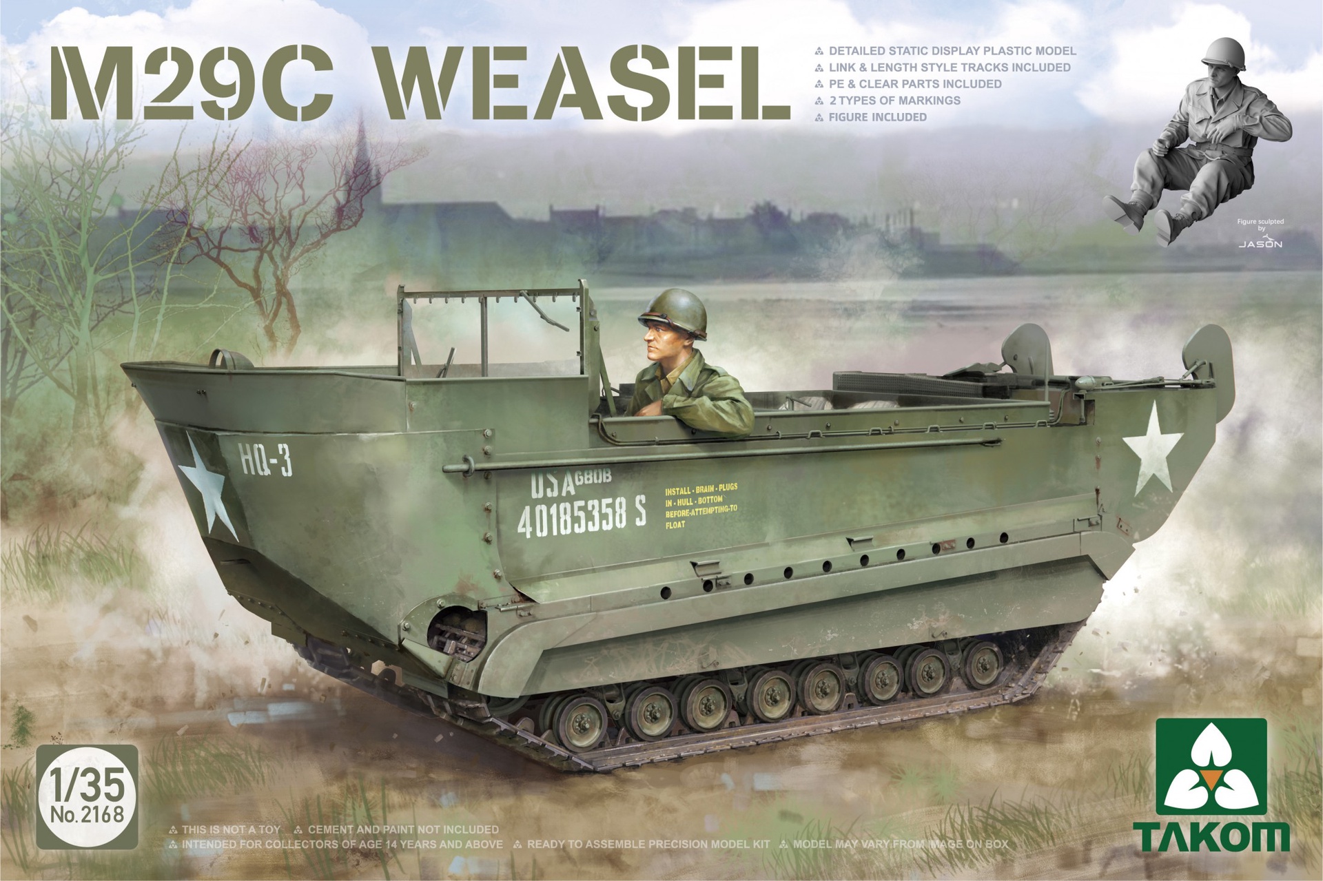 01 Takom 2168 M29C Weasel 1 figure Included 1/35