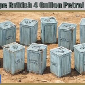 Gecko Models 16GM0040 Early Type British 4 Gallon Petrol Tins Set 1/16
