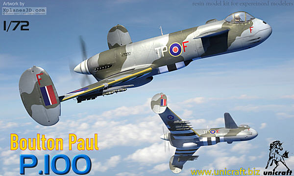 Unicraft 72100 Boulton Paul P.100 1/72