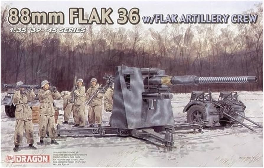 Dragon 6260 88mm FLAK 36 w/ FlaK Artillery Crew   1/35