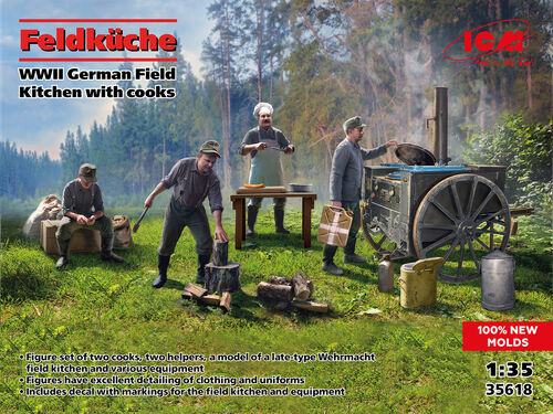 ICM 35618 Feldküche WWII German Field Kitchen with Cooks 1/35