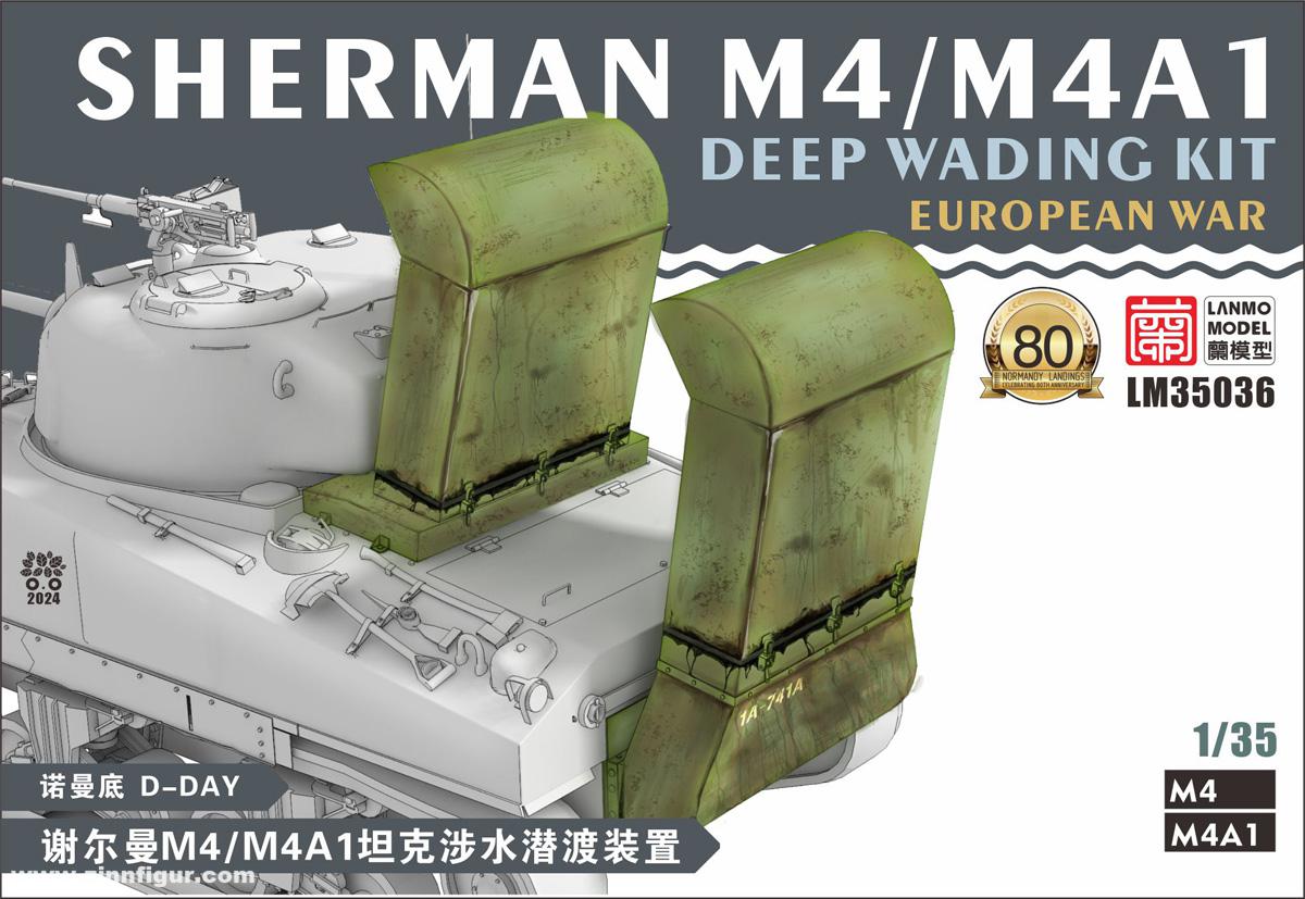 Lanmo Model LM35036 Sherman M4 / M4A1 Deep Wading Kit European War 1/35