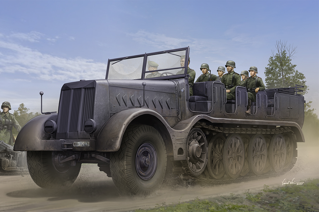 03 Trumpeter 09575 Schwerer Zugkraftwagen18t Sd.Kfz. 9 Artillery Version 1/35