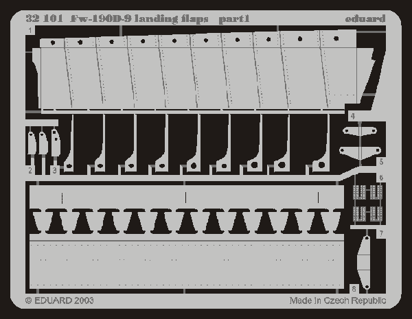 Eduard 32101 Fw-190D-9 Landing Flaps for Hasegawa kit 1/32