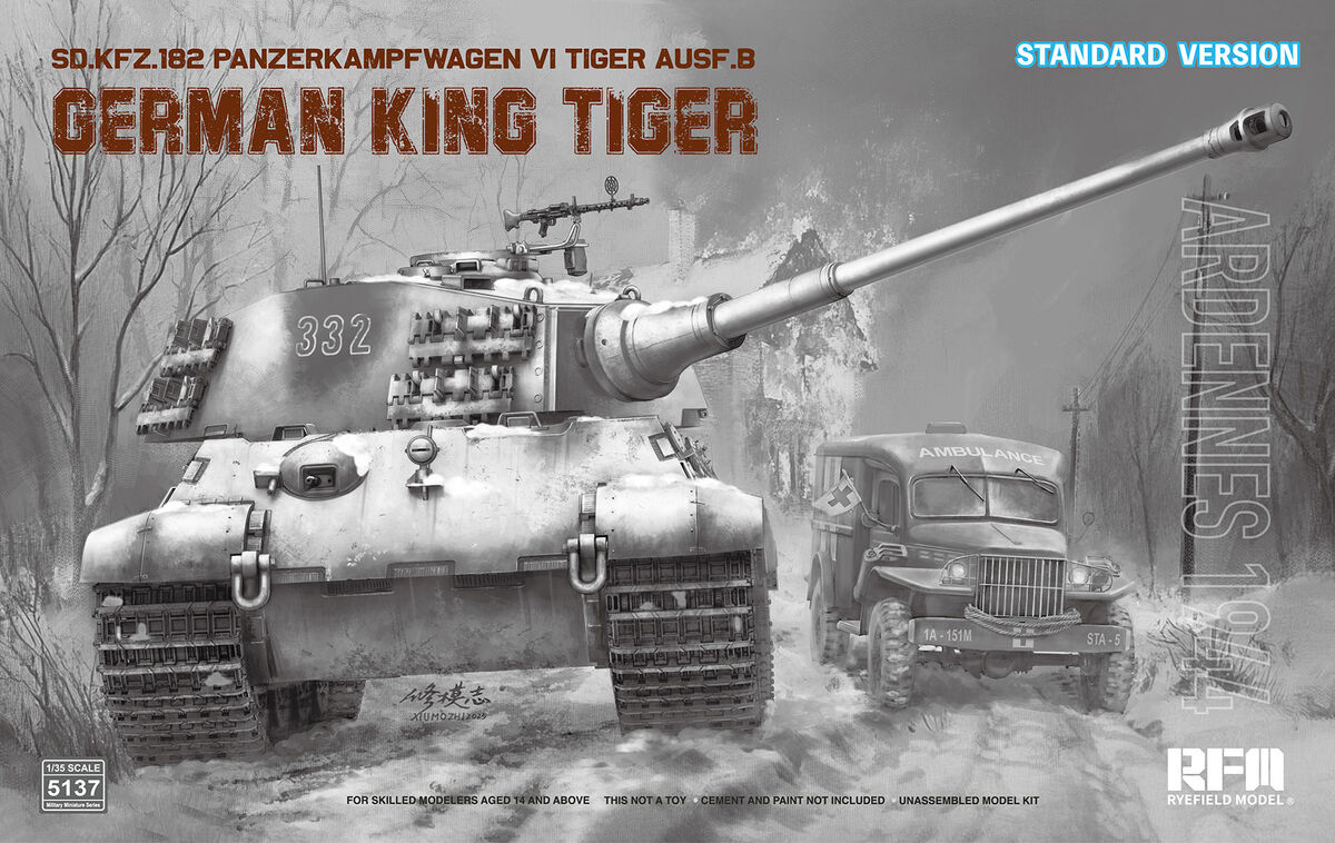 Rye Field Model 5137 Sd.Kfz. 182 Panzerkampfwagen VI Tiger Ausf. B German King Tiger 1/35