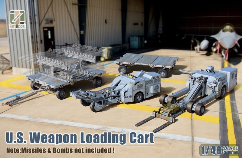 ZimiModel ZM80160 U.S. Weapon Loading Cart 1/48