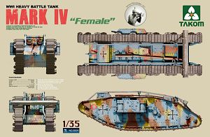 Takom 2009 WWI Heavy Battle Tank Mark.IV "Female" 1/35