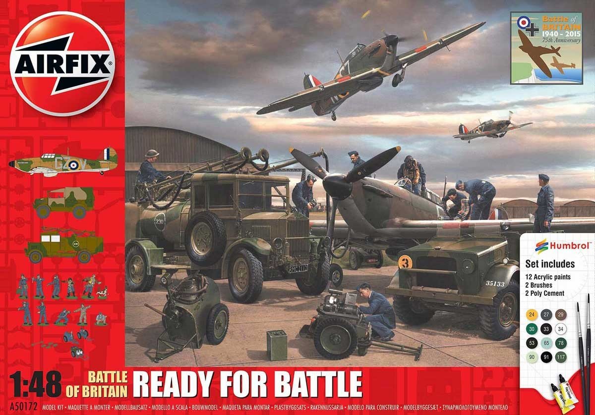 Airfix A50172 Battle of Britain Ready for Battle Set incl. Lijm, verf, en penseel 1/48