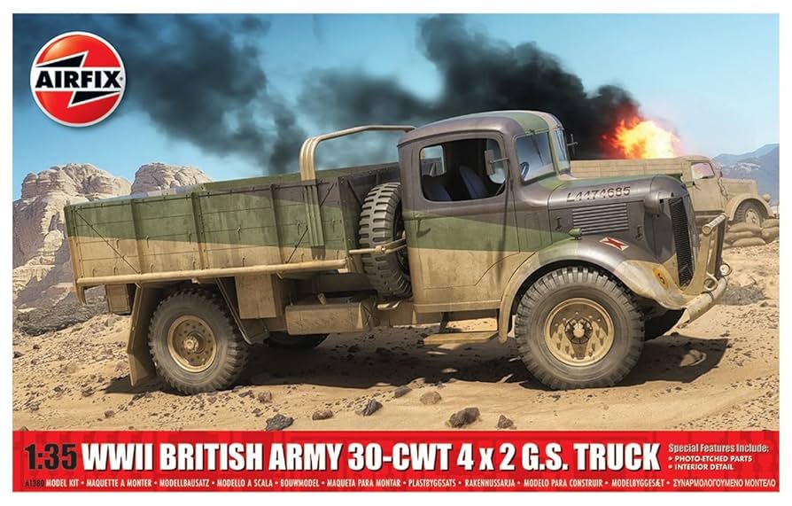 4 Airfix A1380 WWII British Army 30-CWT 4 X 2 G.S. Truck 1/35