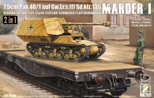 03 ZimiModel ZM35075 7,5cm PaK 40/1 auf Gw.Lr.s. (f) Sd.Kfz.135 Marder I & 50 ton TypeSSy45 Flatcar 1/35