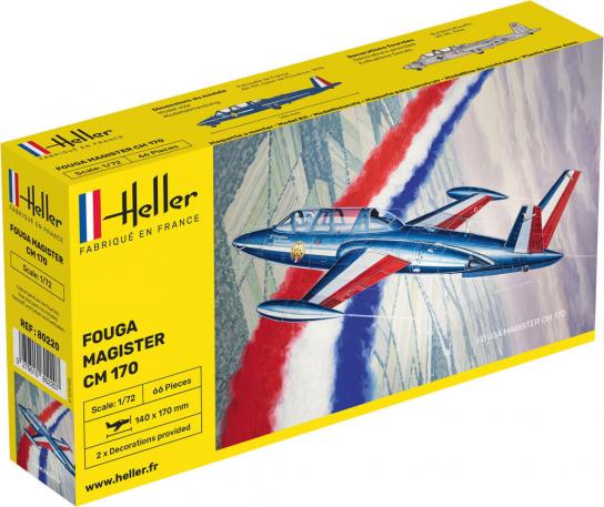 Heller 56220 Fouga Magister CM 170 Set incl verf, lijm , penseel. 1/72