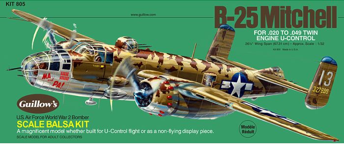 Guillow's 805 North American B-25 Mitchell