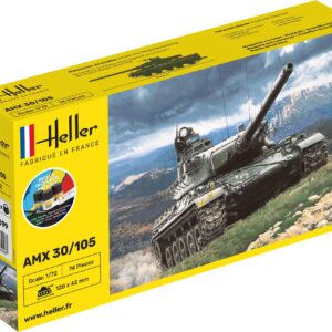 Heller 56899 AMX 30 / 105 Set incl verf, lijm , penseel. 1/72