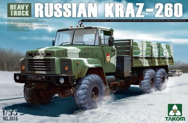 3 Takom 2016 Russian KRAZ-260 Heavy Truck 1/35