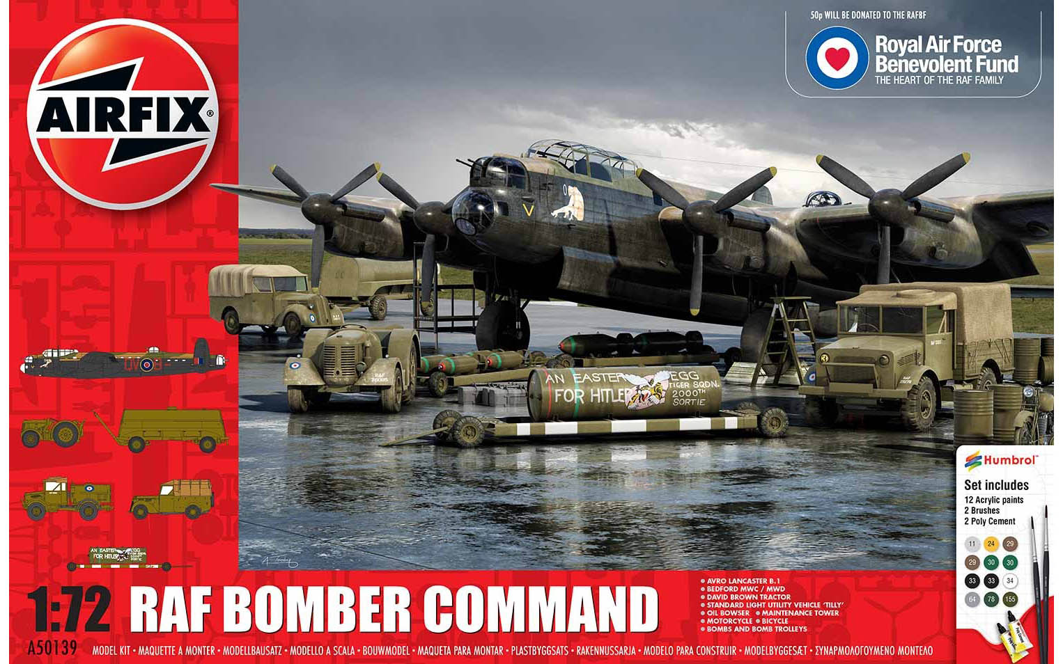 Airfix A50139 RAF Bomber Command Set incl. Lijm, verf, en penseel 1/72