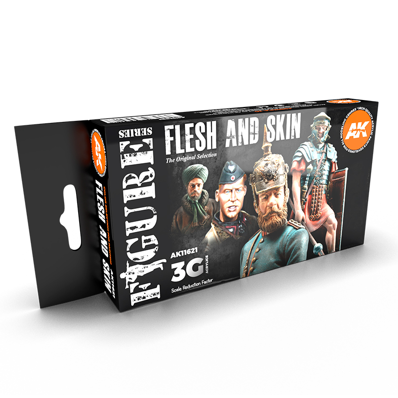 AK Interactive AK11621 Flesh and Skin "The Original Selection" Colors Set 18ml X 6