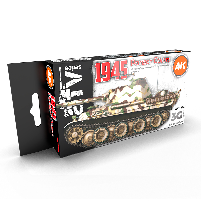 AK Interactive AK11654 1945 Panzer Colors Set 18ml X 6